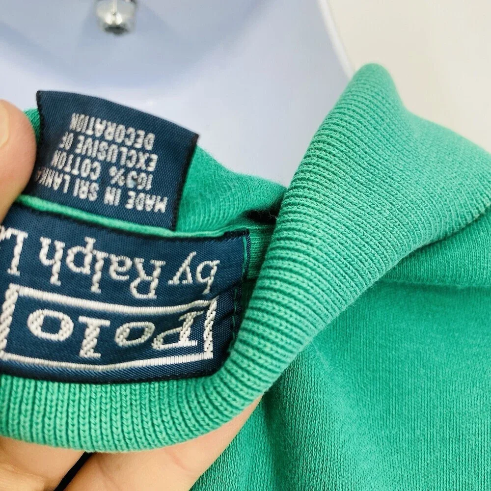 Polo Ralph Lauren Men's Kelly Green 100% Cotton Polo Shirt Size Medium